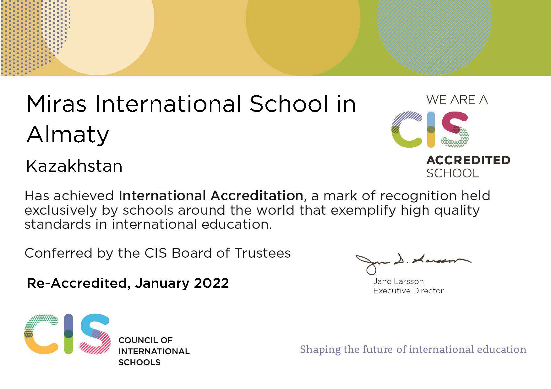 Kazakhstan - Miras International School in Almaty - 2021 Accreditation Certificate.jpg